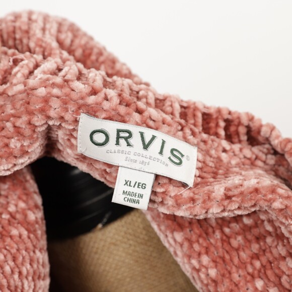 Orvis Rose Pink Chenille Crew Neck Sweater  size XL - Picture 9 of 10